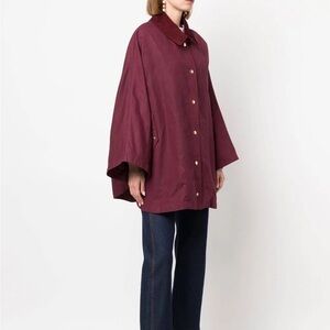 Mackintosh CORA Burgundy Waxed Cotton Field Coat